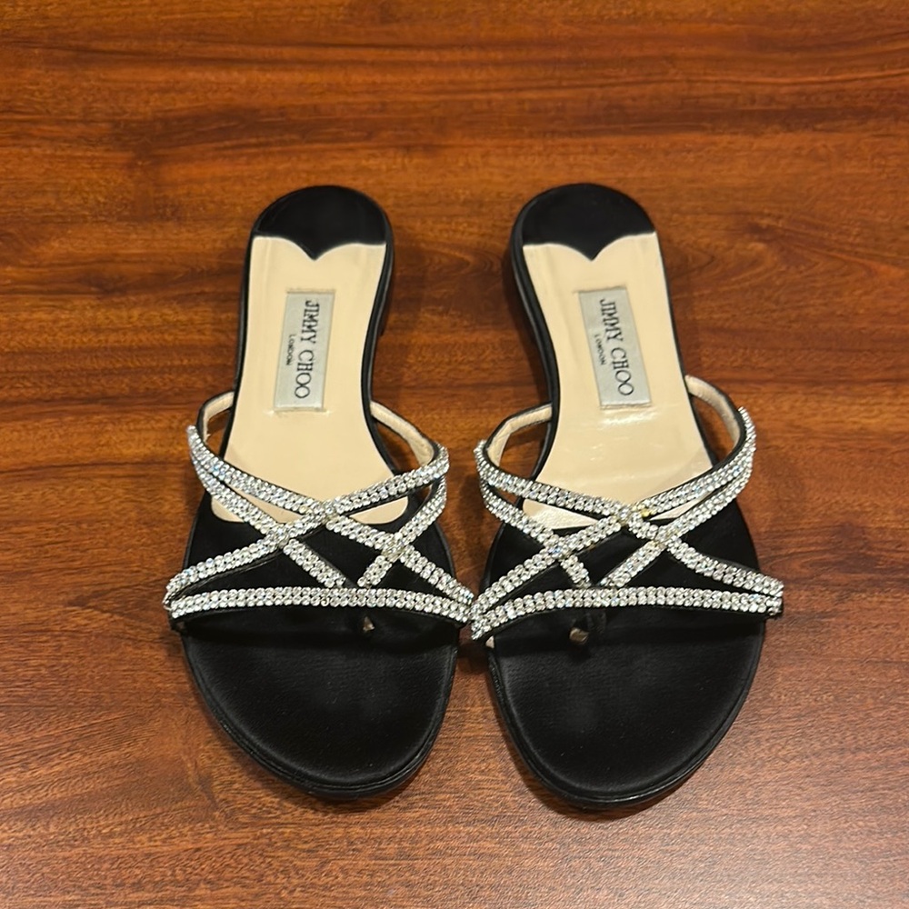 Jimmy Choo Black Sandals Elegant Design